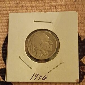 1936 Buffalo Nickel Satin Press - Silver Collectible